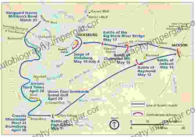 A Map Of The Vicksburg Campaign, Showing The Fortifications And Union Troop Movements. The Greatest Civil War Battles: The Siege Of Petersburg