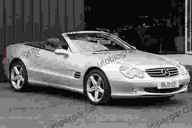 Mercedes Benz SL R230 In Silver Parked In Front Of A Modern Building Mercedes Benz SL: R230 2001 To 2024