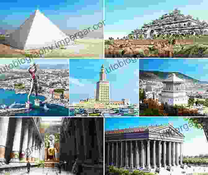 Panoramic View Of The Seven Wonders Of The Ancient World The Seven Wonders Of The Ancient World