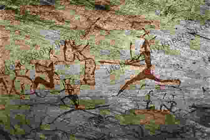 Rock Art Depicting A Hunter With A Spear, Symbolizing Hunting Prowess And Protection. Weapons And Tools In Rock Art: A World Perspective