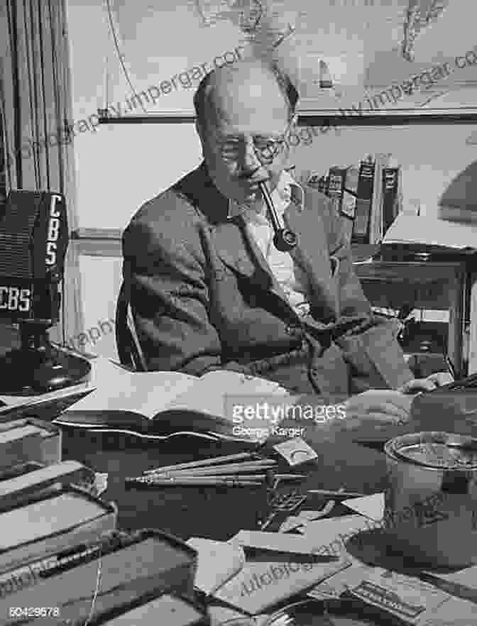 William Shirer Sitting At A Desk In Berlin, Surrounded By Books And Newspapers Berlin Diary William L Shirer